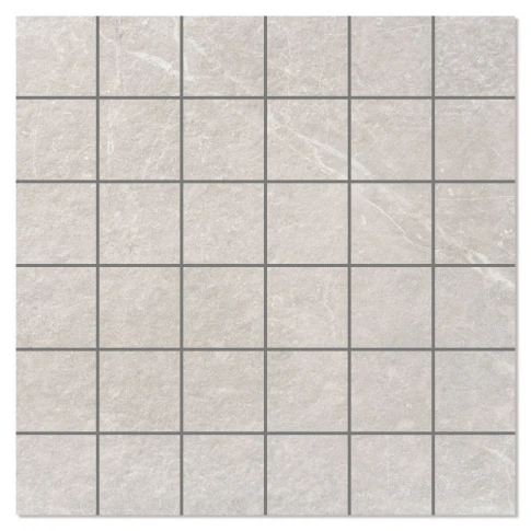 Mosaik Klinker Kinnekulle Ljusgrå Matt-Relief 30x30 (5x5) cm
